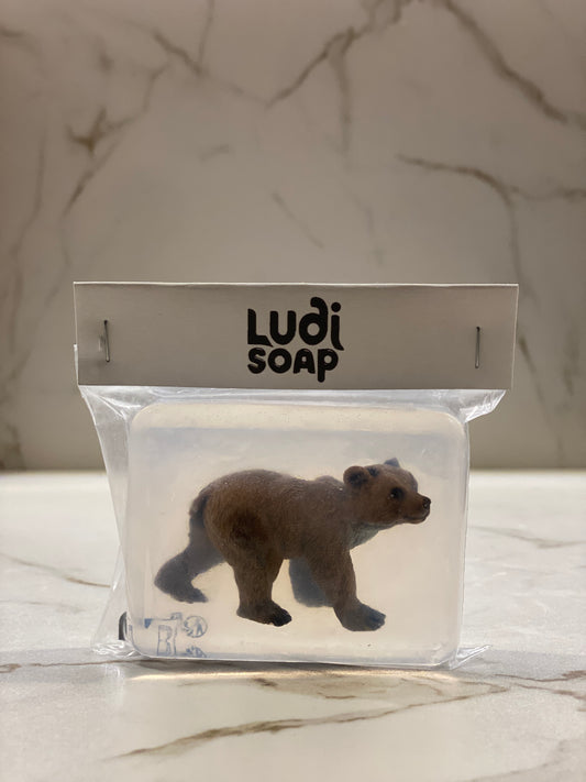 Savon Transparent Artisanal avec Figurine Ours